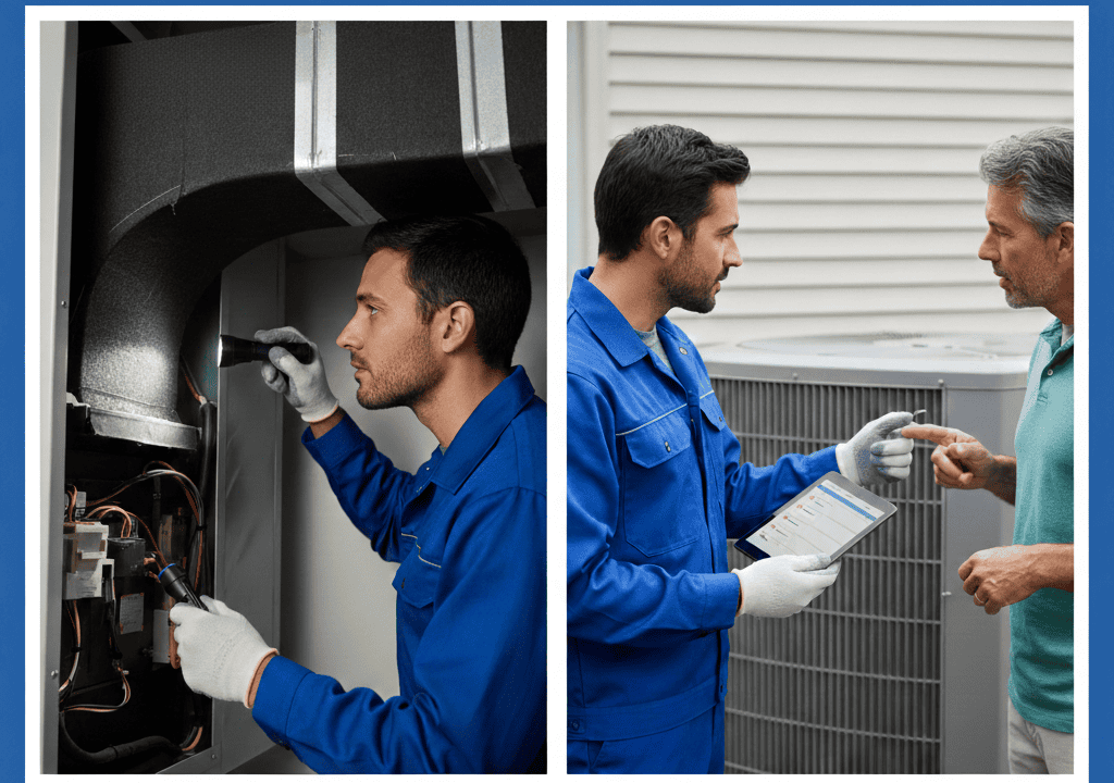 How Professionals Inspect AC Systems